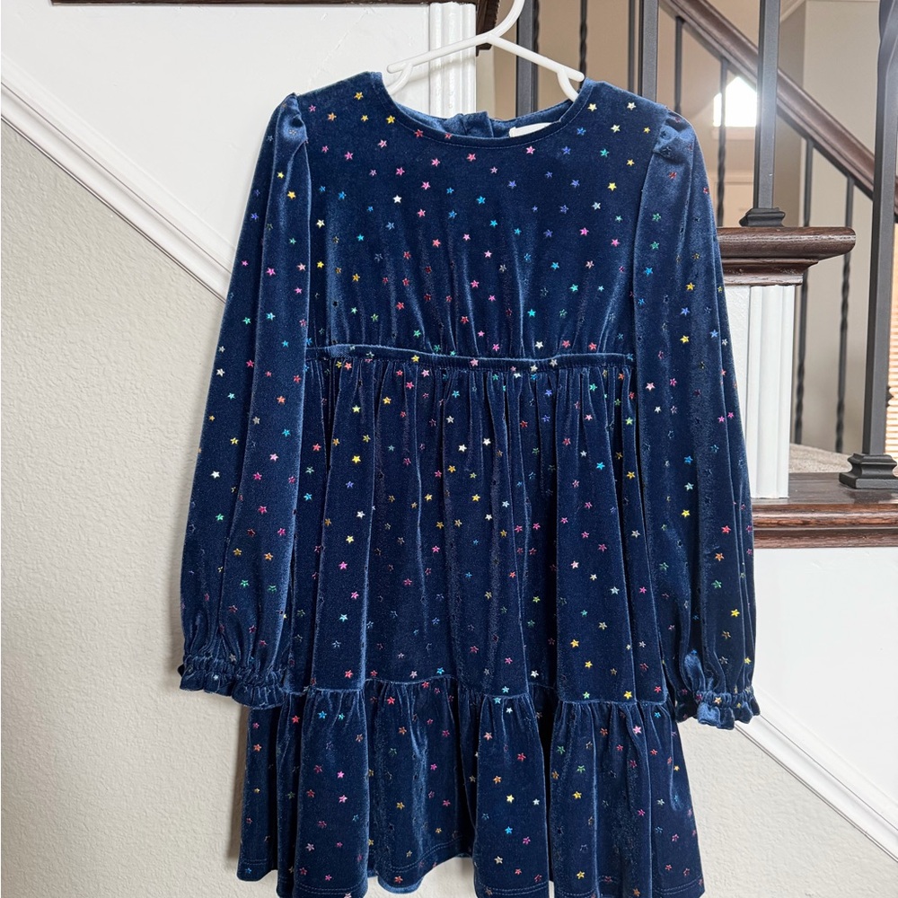 Marks & Spencer Navy Starry Velvet Dress
